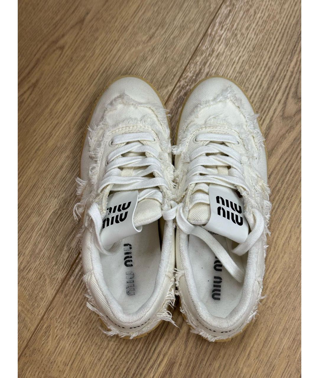 MIU MIU Бежевые кеды, фото 2