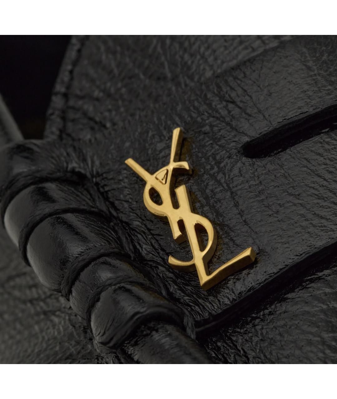 SAINT LAURENT Черные кожаные лоферы, фото 3