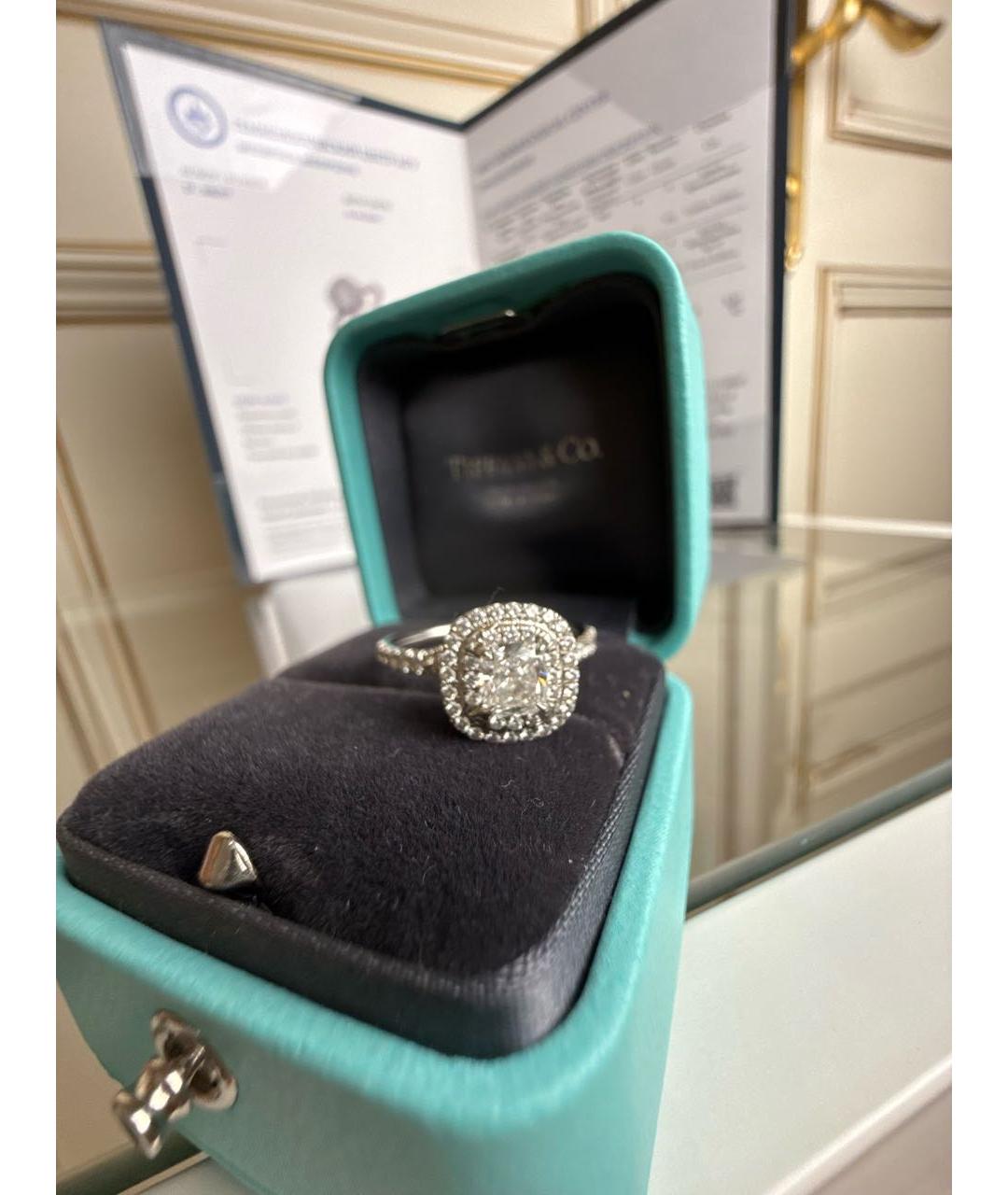 TIFFANY&CO Белое платиновое кольцо, фото 7