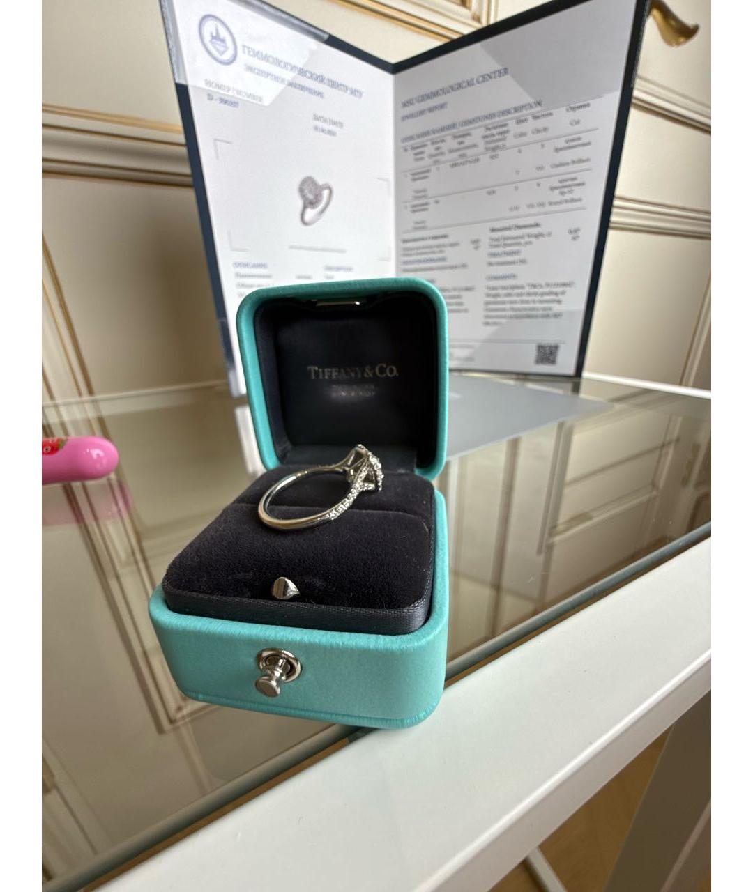 TIFFANY&CO Белое платиновое кольцо, фото 2