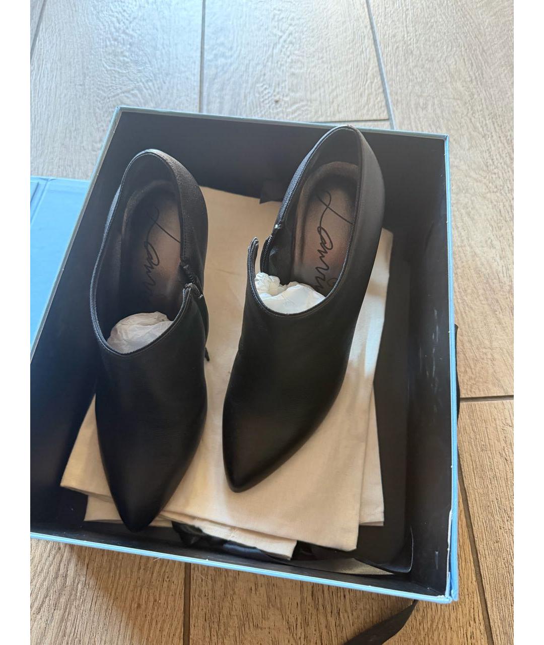 LANVIN Черные кожаные туфли, фото 3