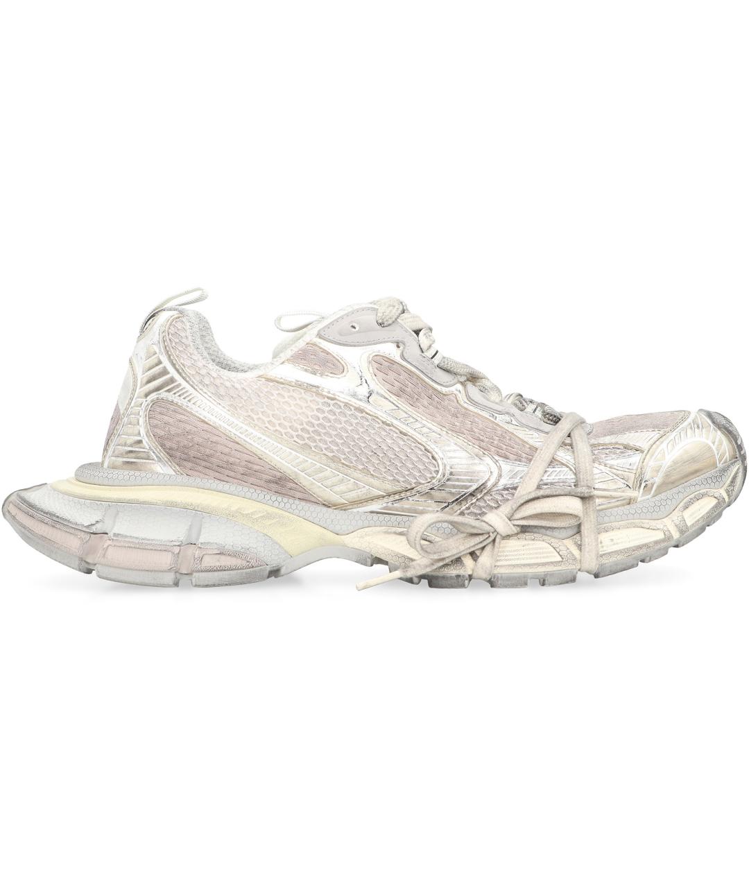 BALENCIAGA Бежевые синтетические низкие кроссовки / кеды, фото 2