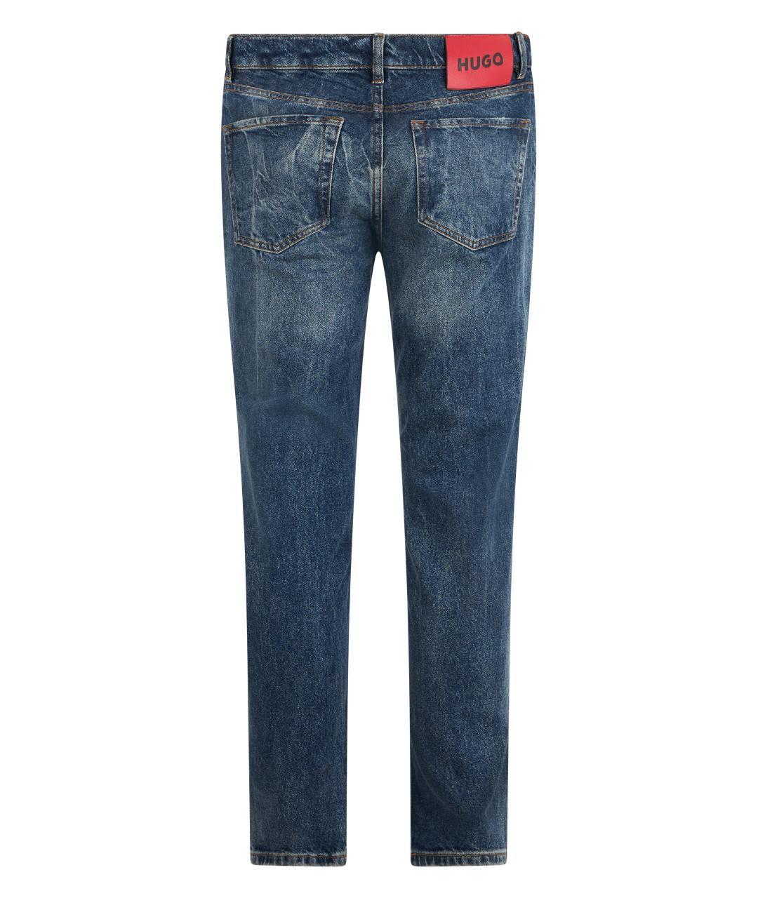 HUGO BOSS Синие хлопко-эластановые джинсы скинни, фото 2