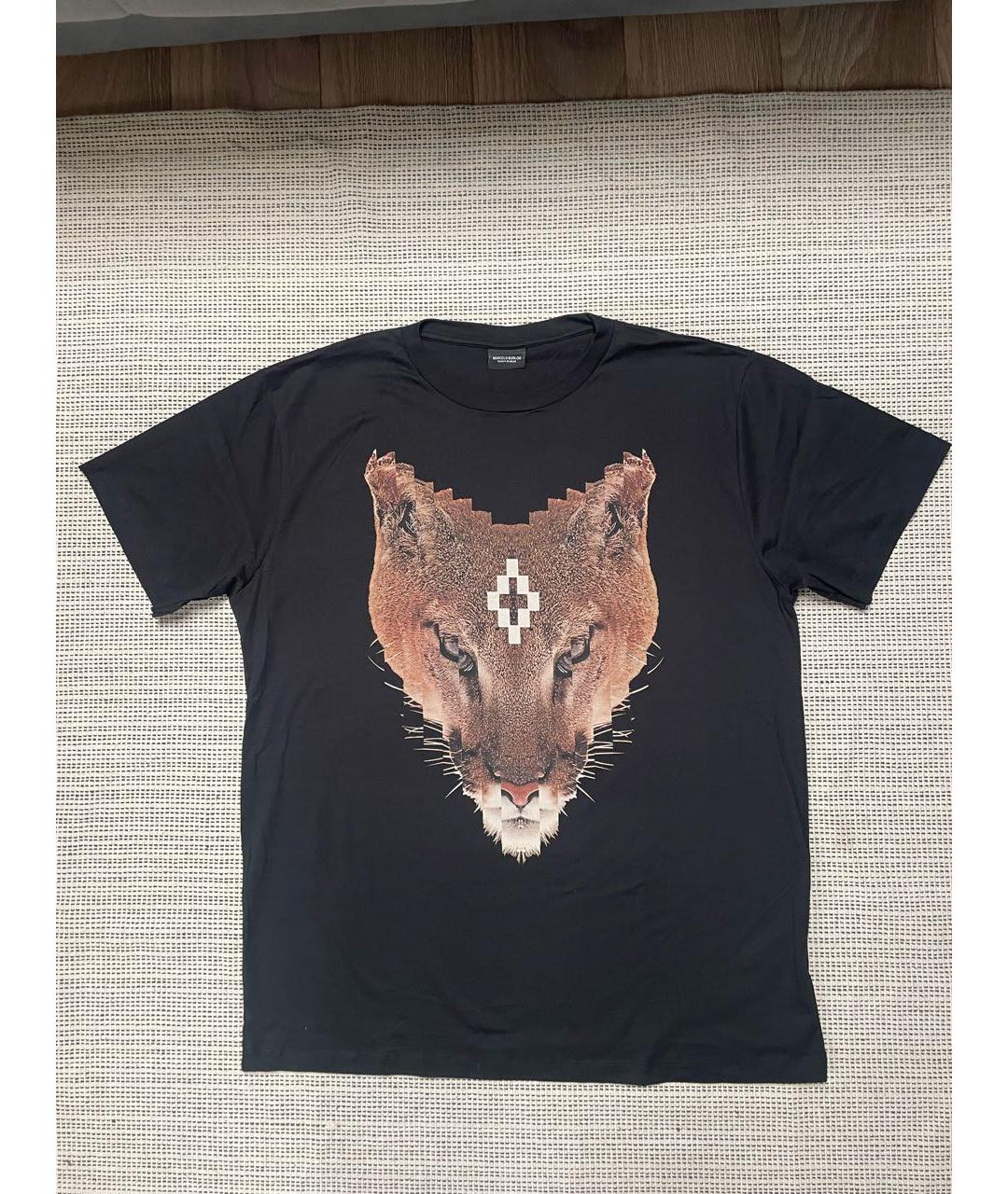 MARCELO BURLON Черная хлопковая футболка, фото 5