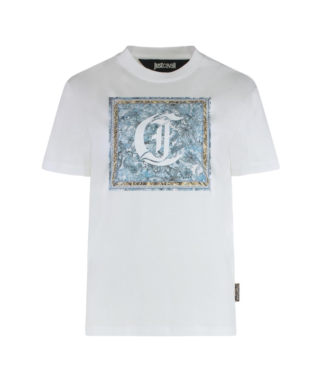 JUST CAVALLI Белая хлопковая футболка, фото 1