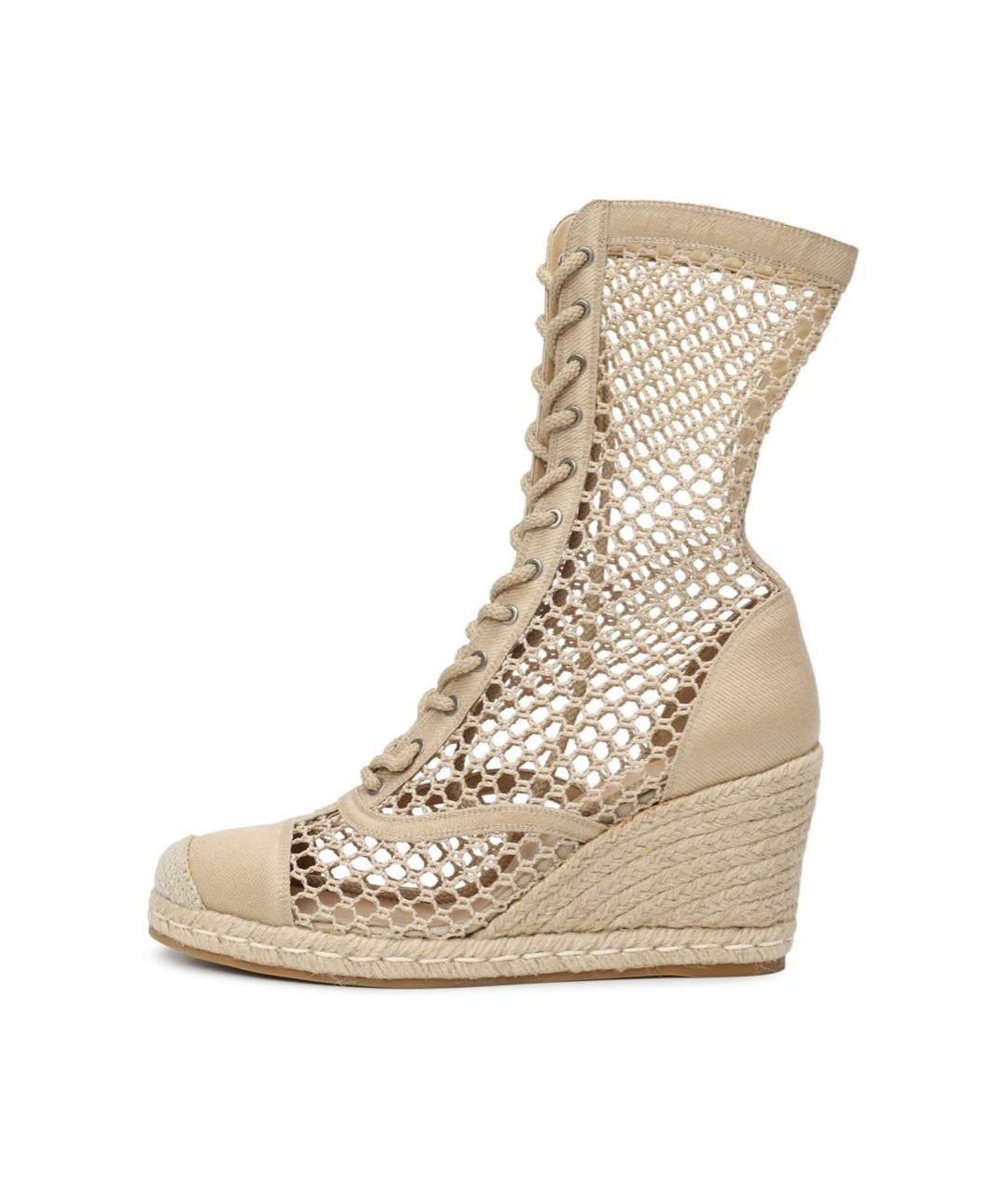 CHRISTIAN DIOR Бежевые замшевые полусапоги, фото 6