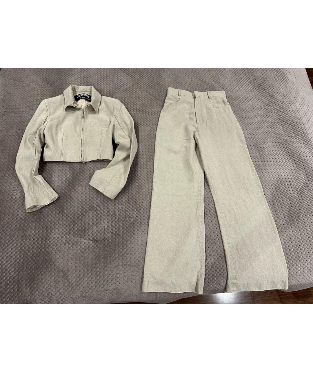 JACQUEMUS Бежевый костюм с брюками, фото 2