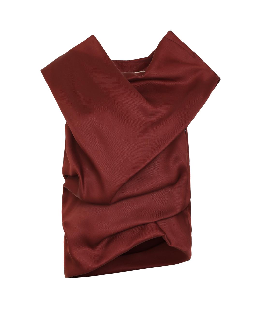 KHAITE Бордовая шелковая блузы, фото 1