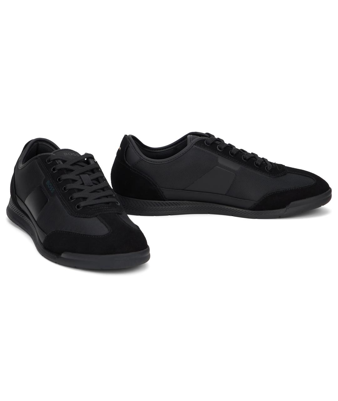 HUGO BOSS Черные синтетические низкие кроссовки / кеды, фото 2