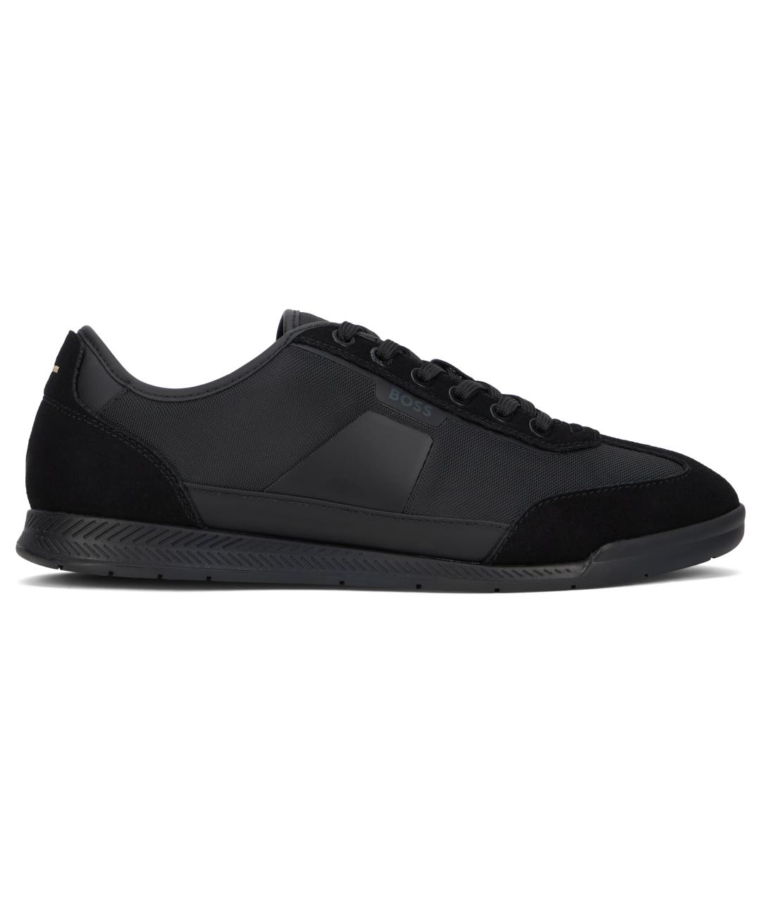 HUGO BOSS Черные синтетические низкие кроссовки / кеды, фото 1