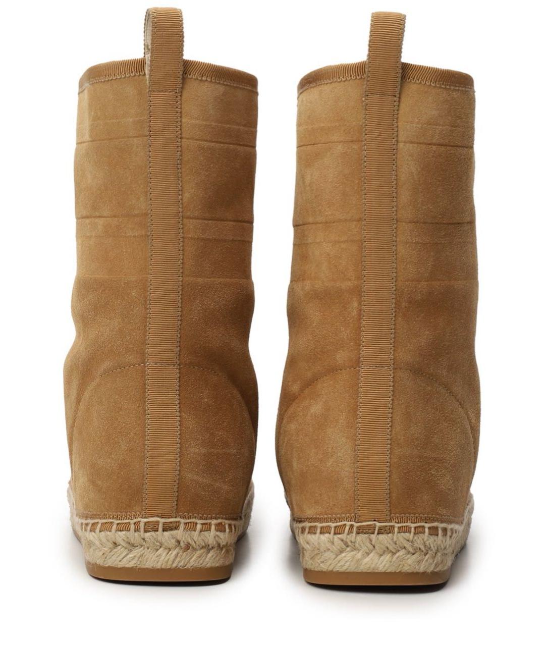 CHRISTIAN DIOR Горчичные замшевые полусапоги, фото 4