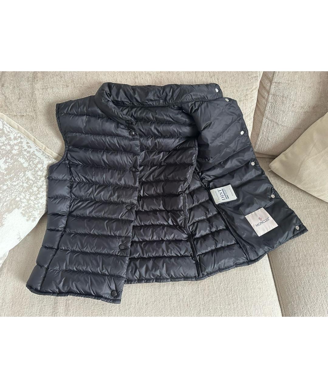 MONCLER Черный жилет, фото 2
