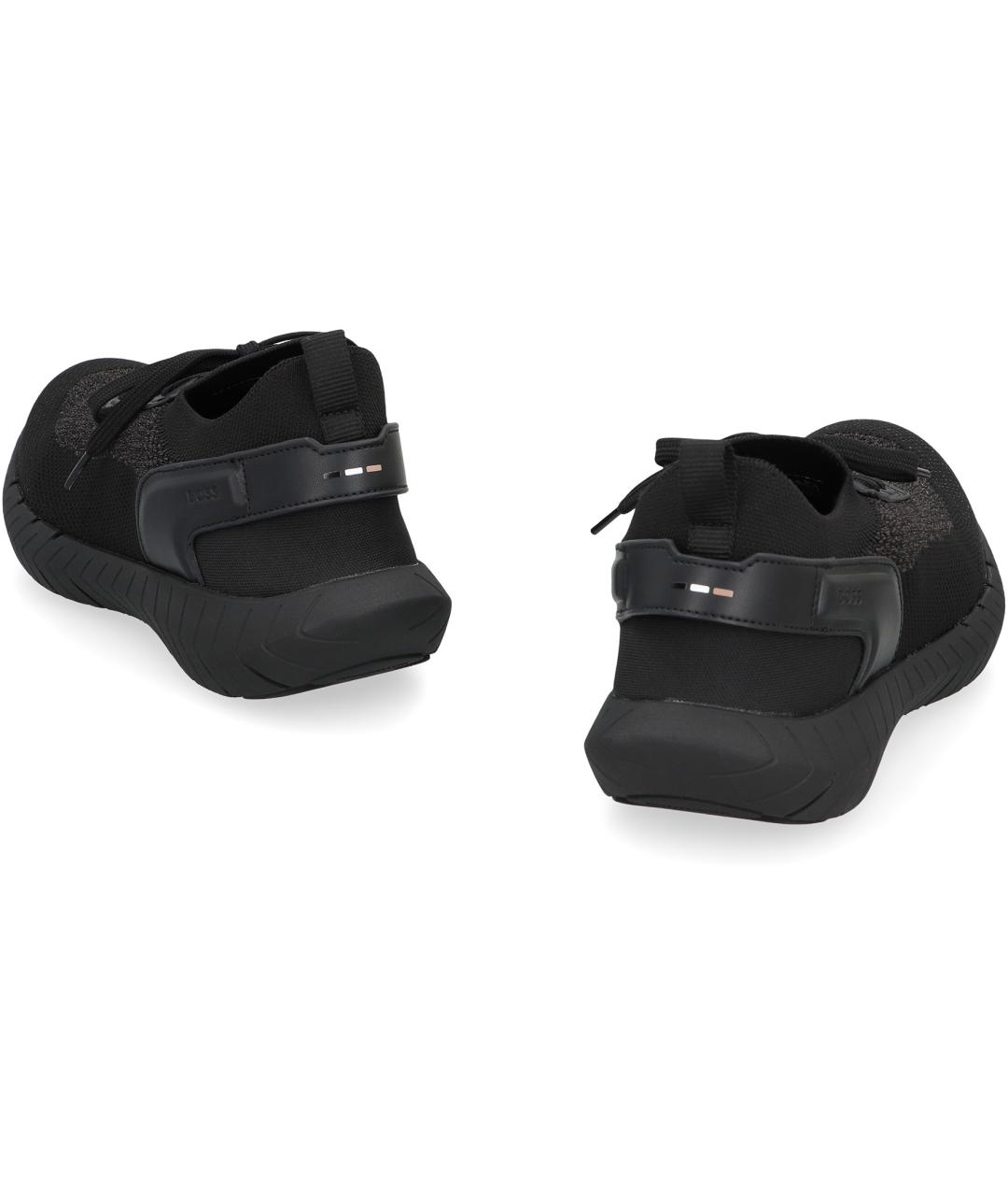 HUGO BOSS Черные синтетические низкие кроссовки / кеды, фото 4