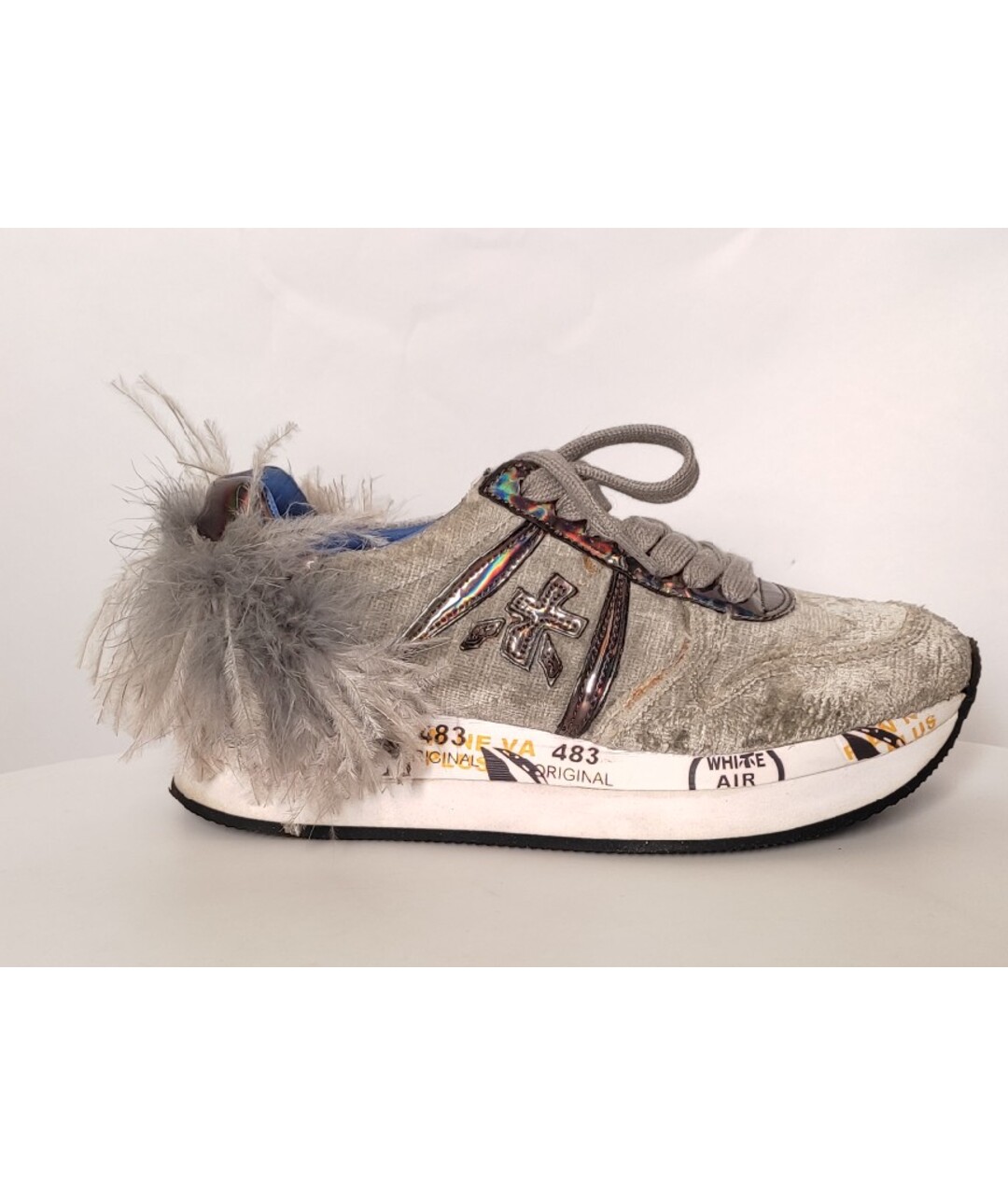 PREMIATA Серые текстильные кроссовки, фото 10