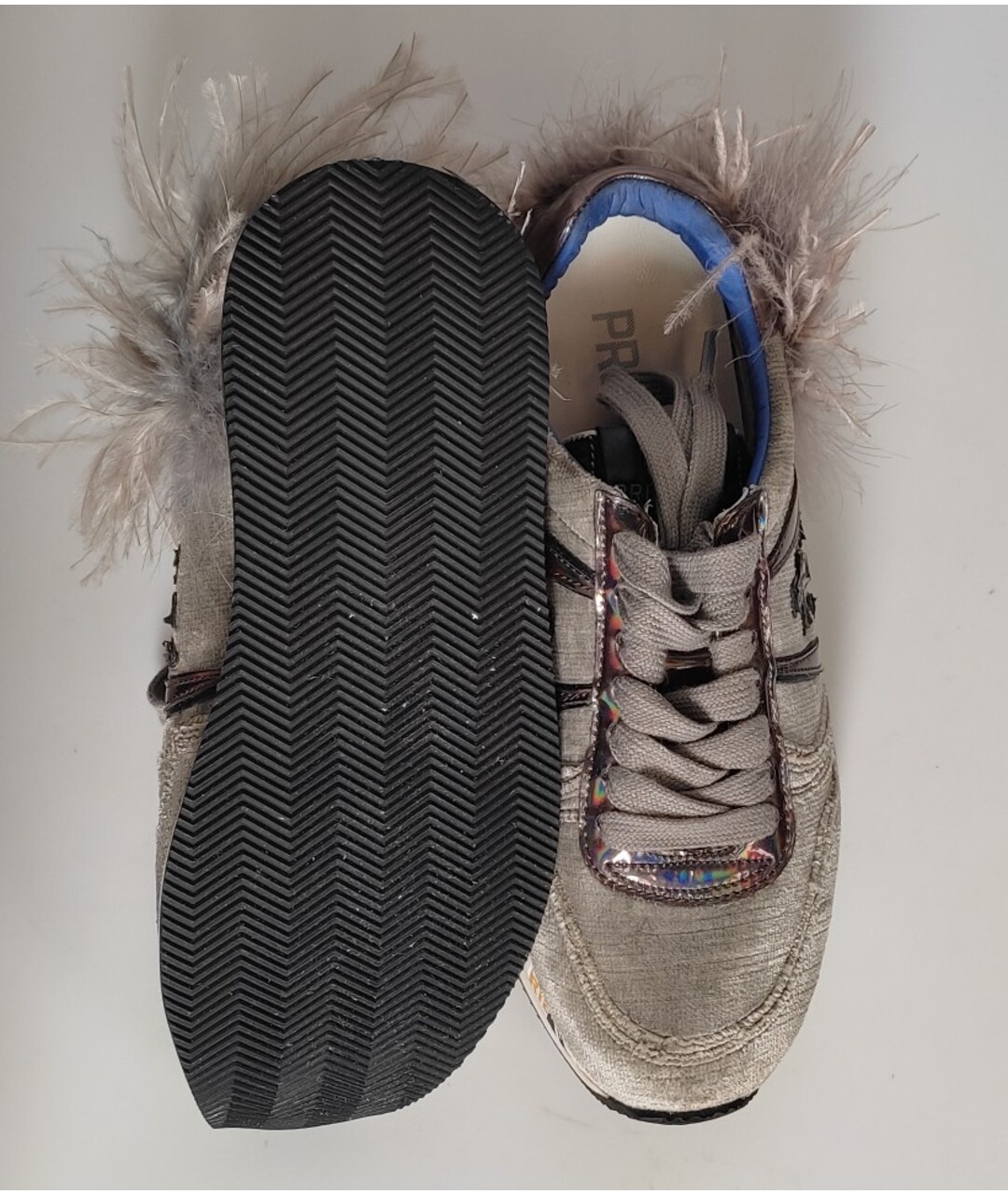 PREMIATA Серые текстильные кроссовки, фото 5