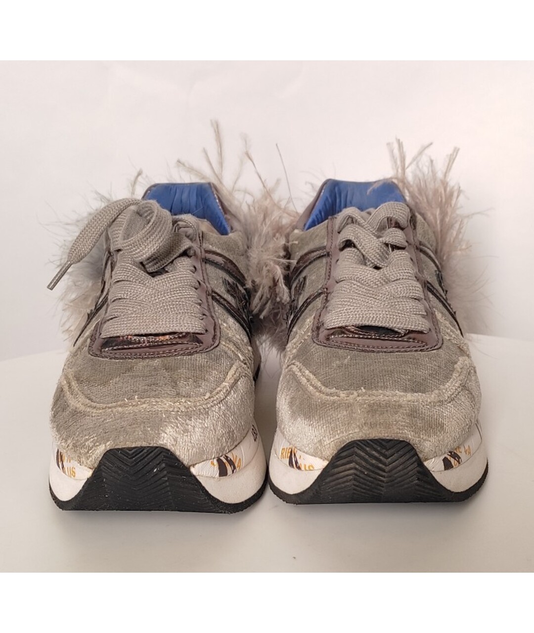 PREMIATA Серые текстильные кроссовки, фото 2