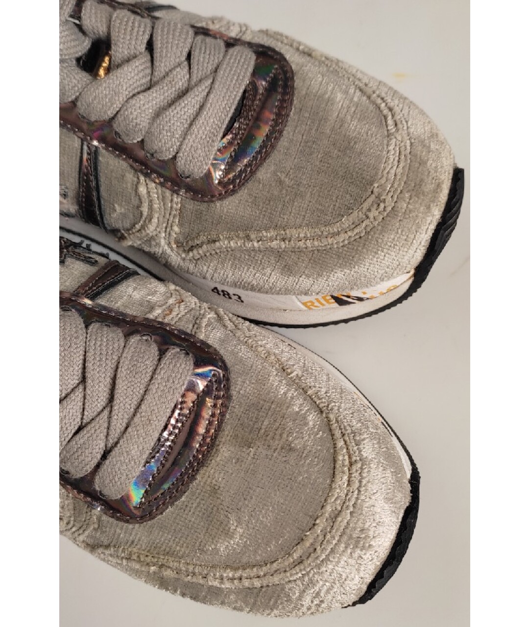 PREMIATA Серые текстильные кроссовки, фото 8