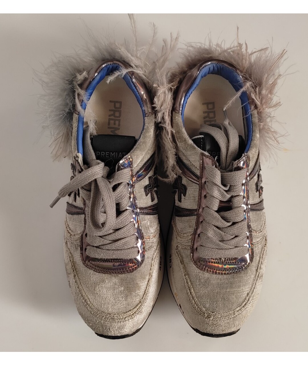 PREMIATA Серые текстильные кроссовки, фото 4