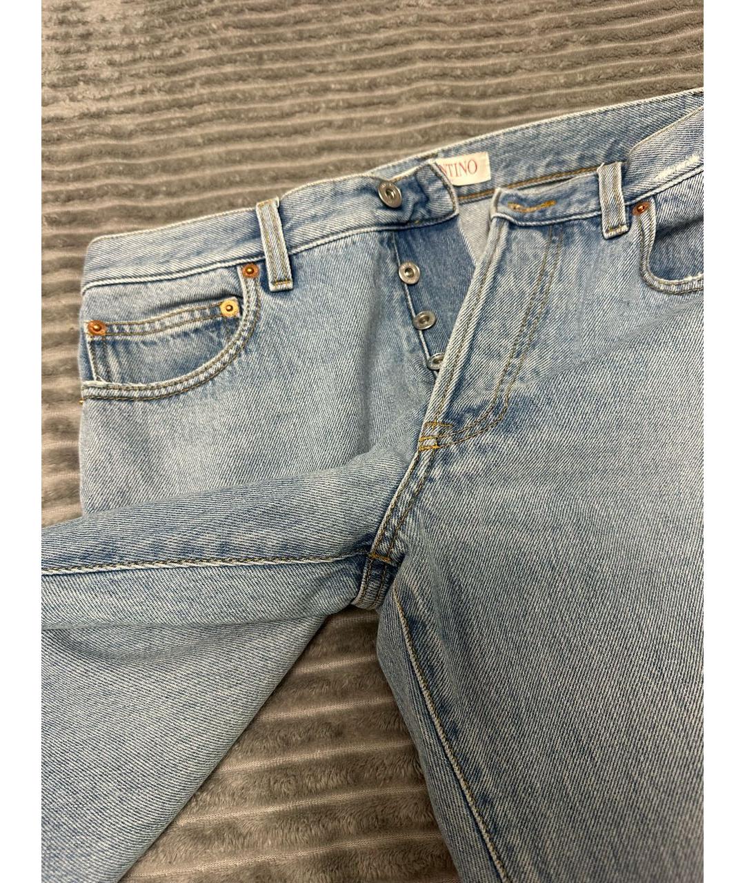 VALENTINO Голубые хлопковые джинсы скинни, фото 4