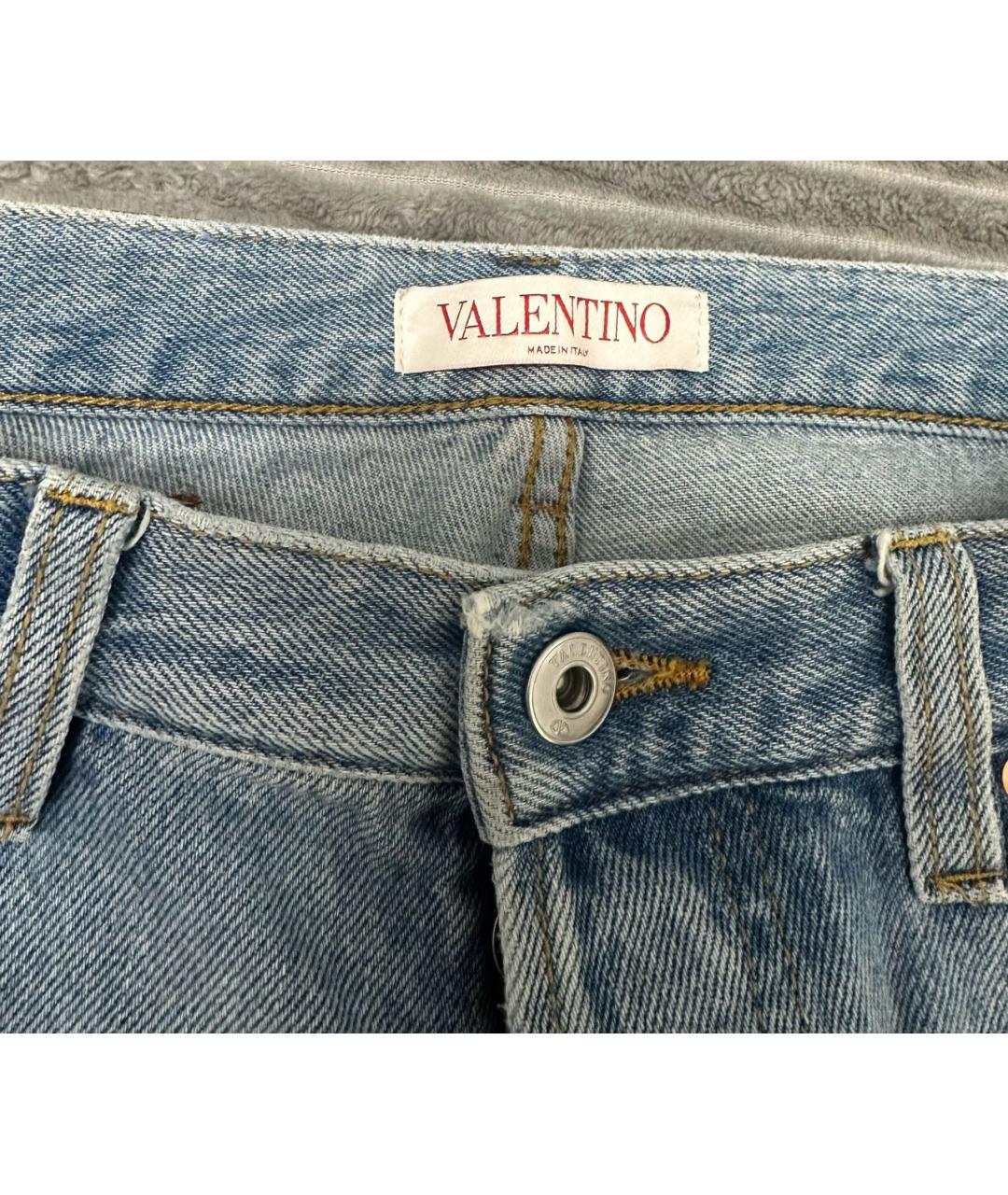VALENTINO Голубые хлопковые джинсы скинни, фото 5