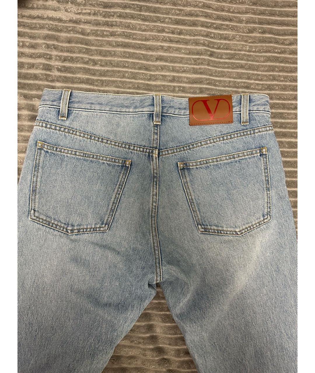 VALENTINO Голубые хлопковые джинсы скинни, фото 3