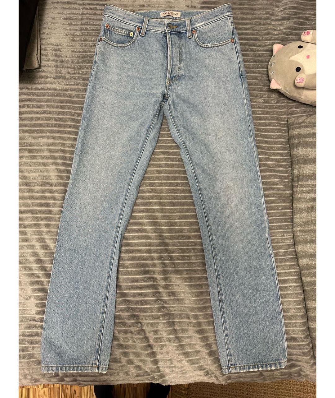 VALENTINO Голубые хлопковые джинсы скинни, фото 2