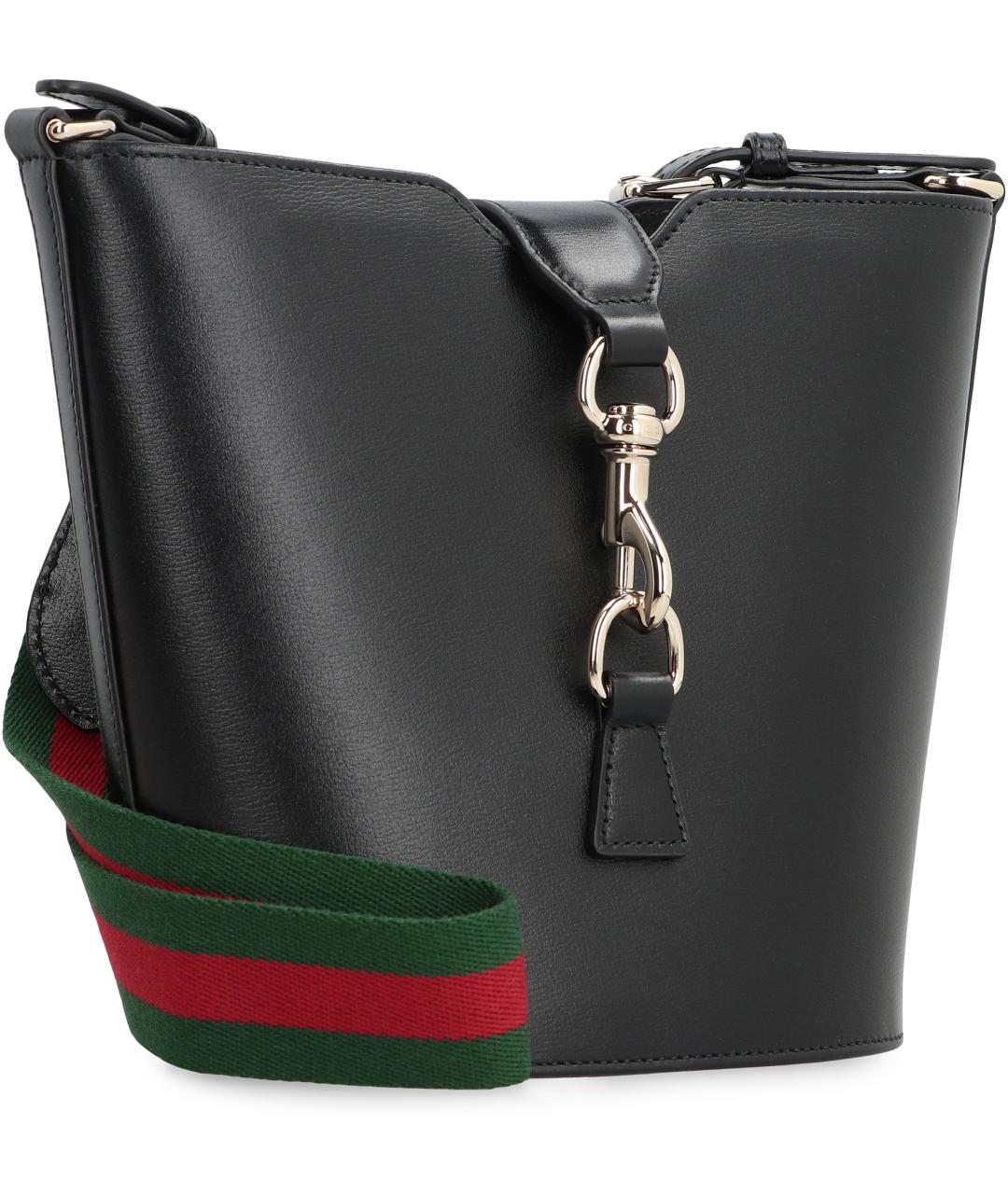 GUCCI Черная кожаная сумка через плечо, фото 3