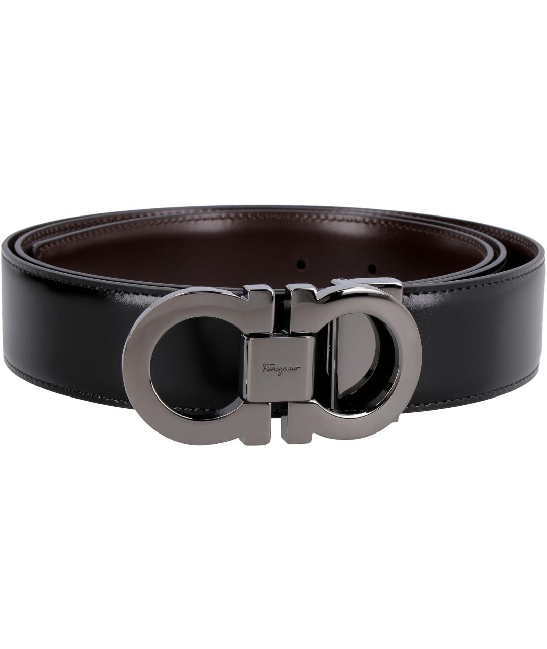 FERRAGAMO Черный кожаный ремень, фото 2