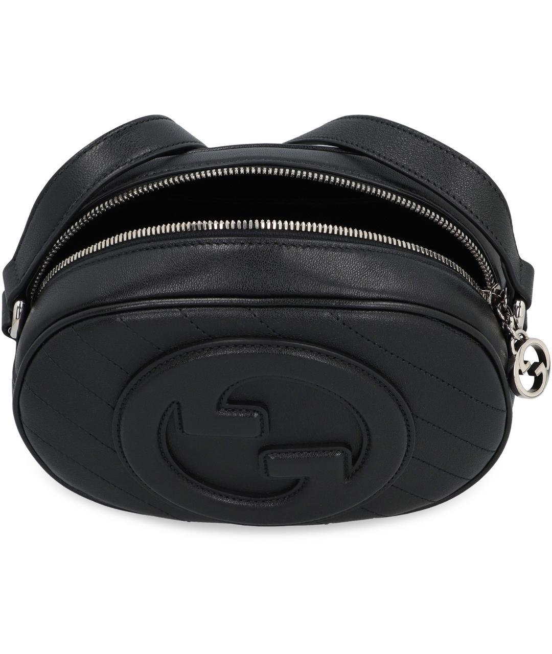 GUCCI Черная кожаная сумка через плечо, фото 6