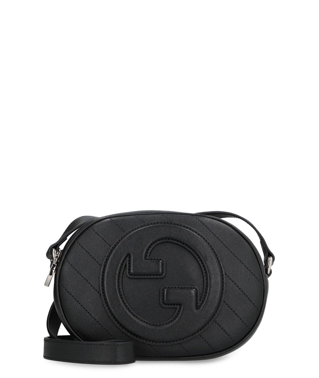 GUCCI Черная кожаная сумка через плечо, фото 1