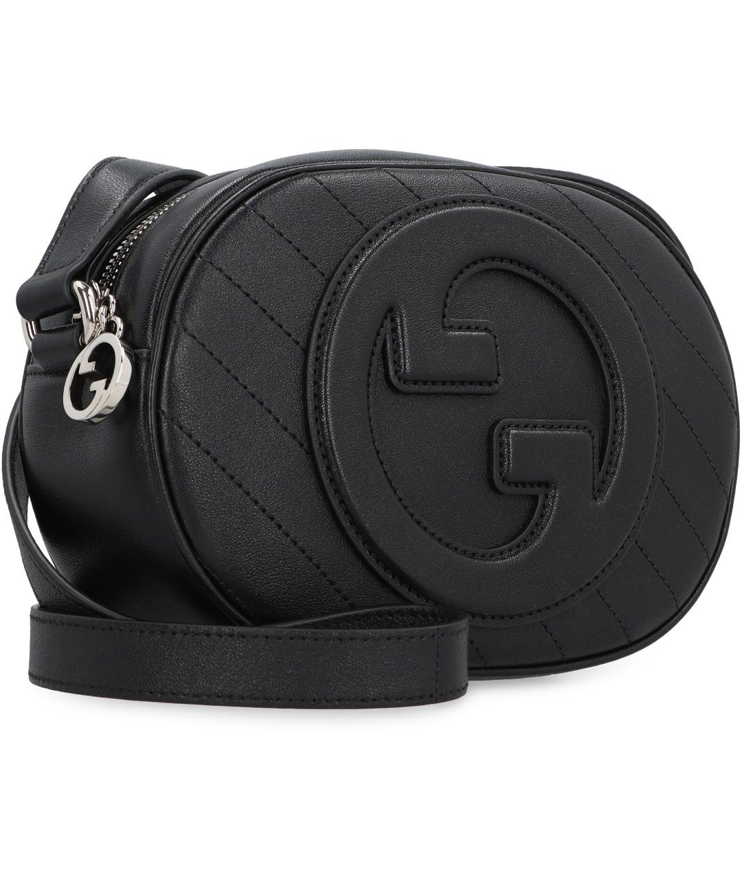 GUCCI Черная кожаная сумка через плечо, фото 3