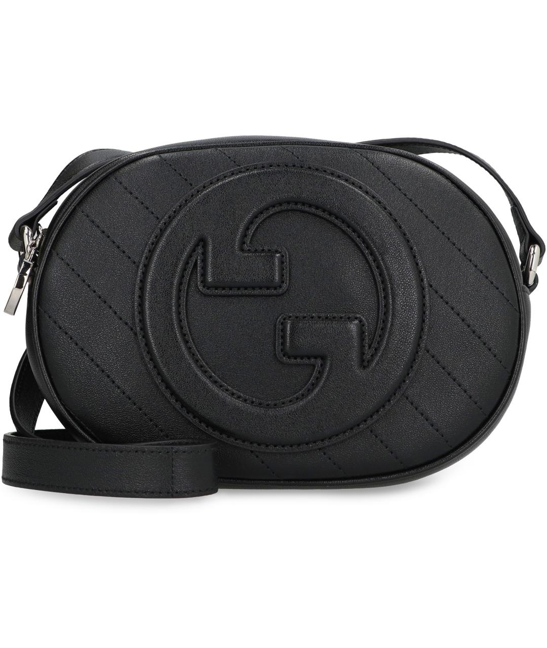 GUCCI Черная кожаная сумка через плечо, фото 2