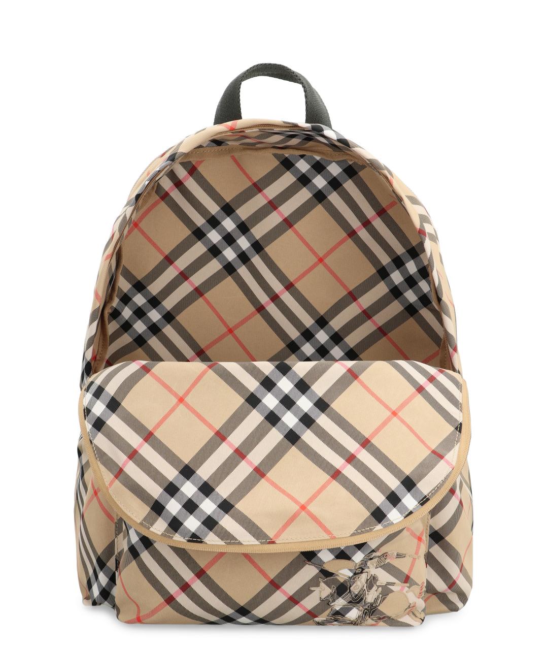 BURBERRY Бежевый синтетический рюкзак, фото 4