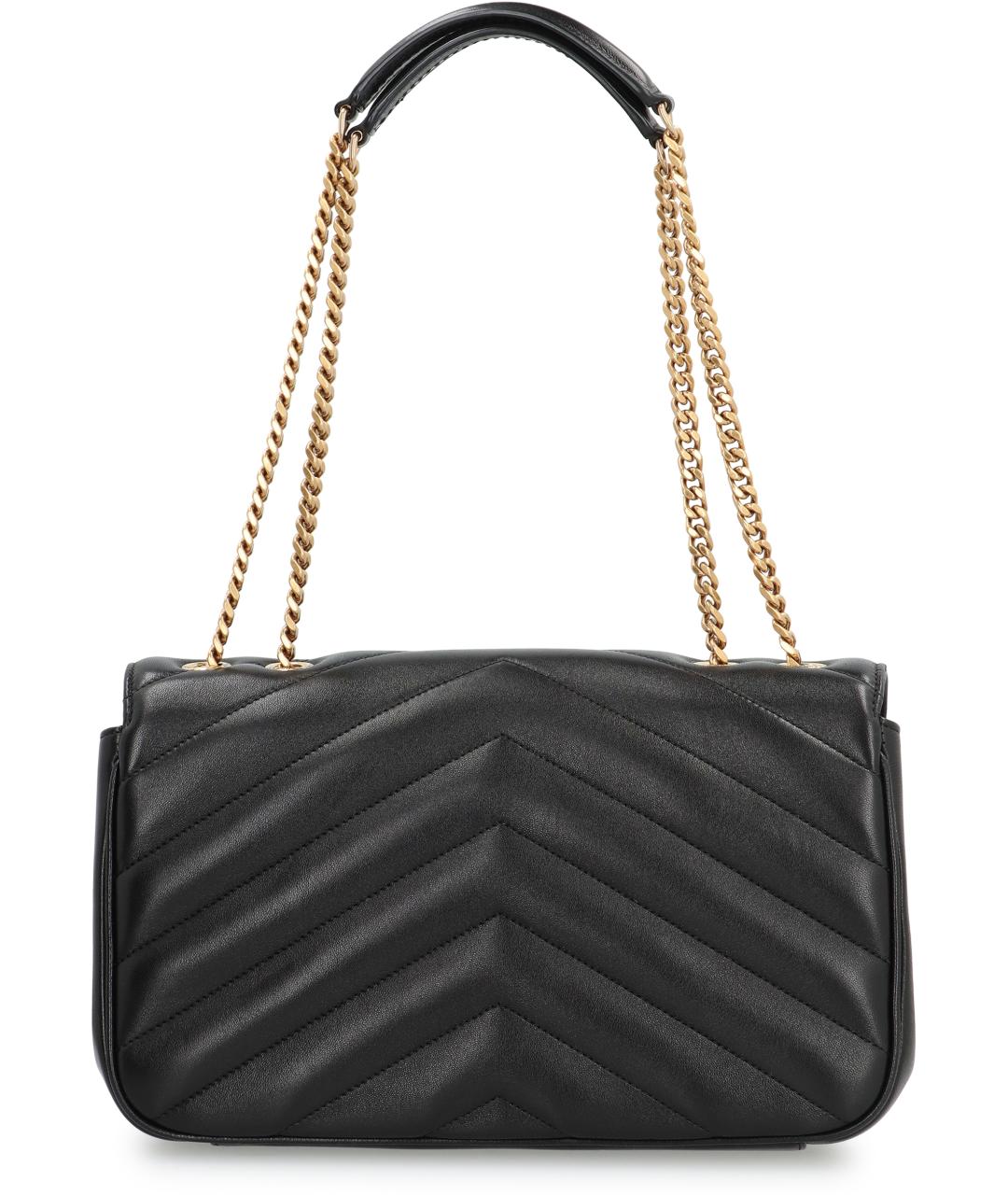 SAINT LAURENT Черная кожаная сумка через плечо, фото 3