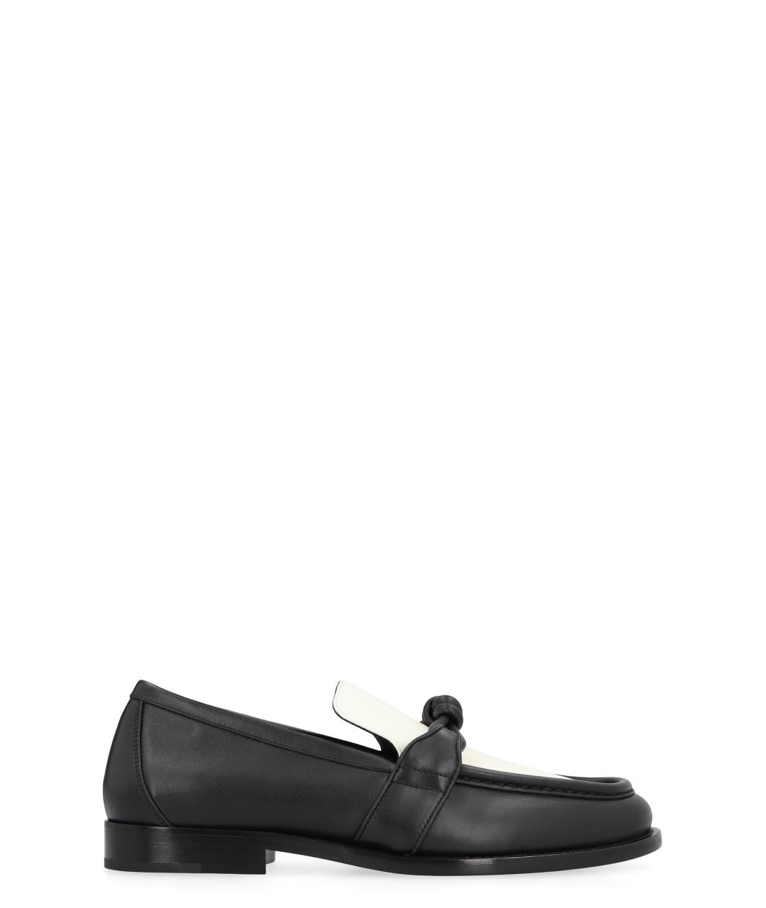 BOTTEGA VENETA Черные кожаные лоферы, фото 1