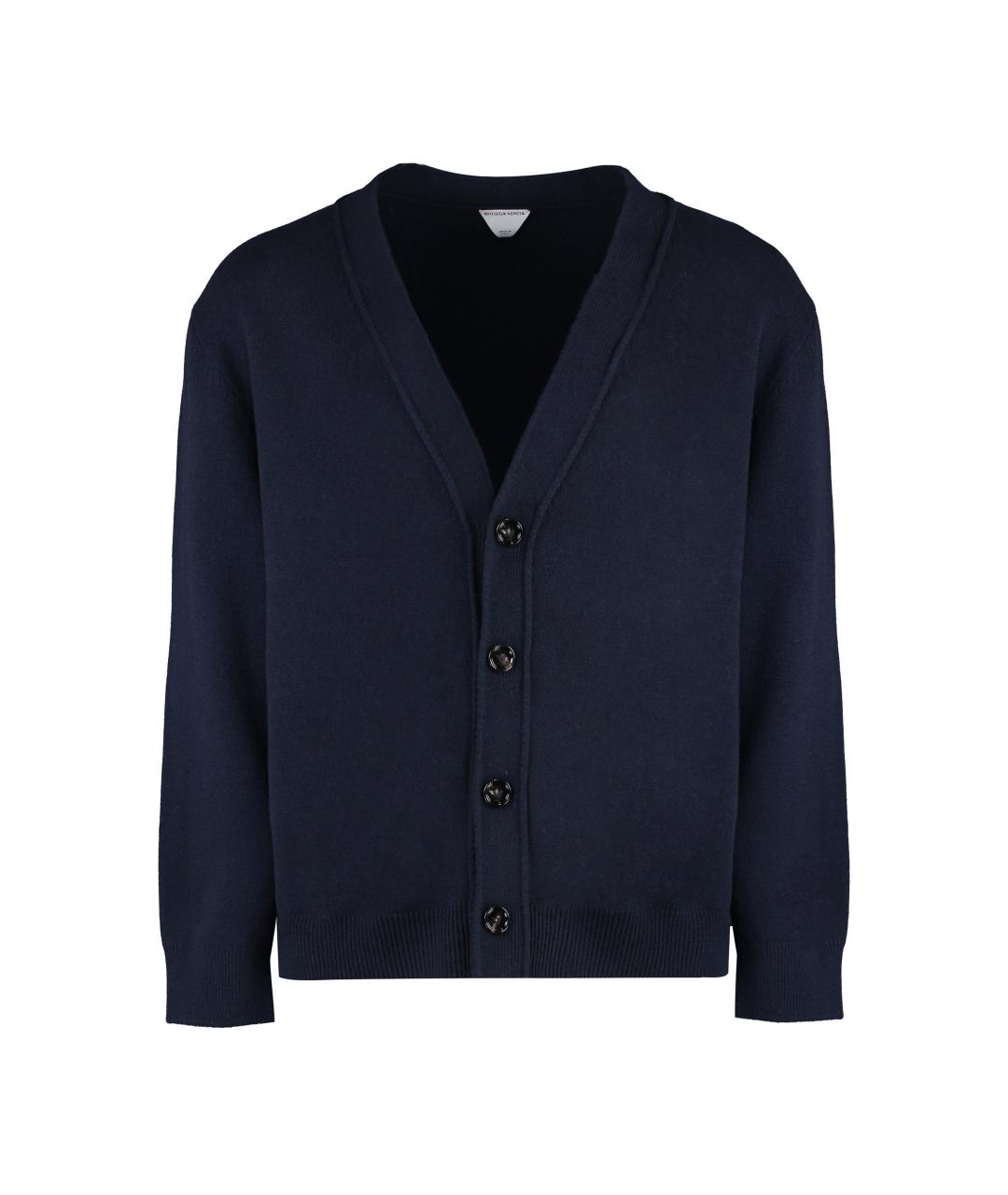 BOTTEGA VENETA Синий кашемировый кардиган, фото 1