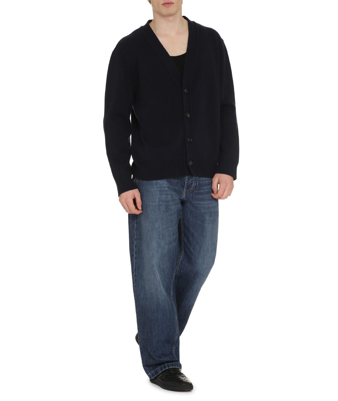 BOTTEGA VENETA Синий кашемировый кардиган, фото 3