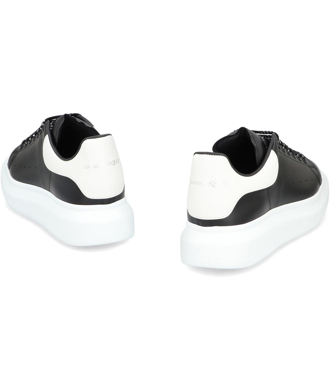ALEXANDER MCQUEEN Черные кожаные низкие кроссовки / кеды, фото 4