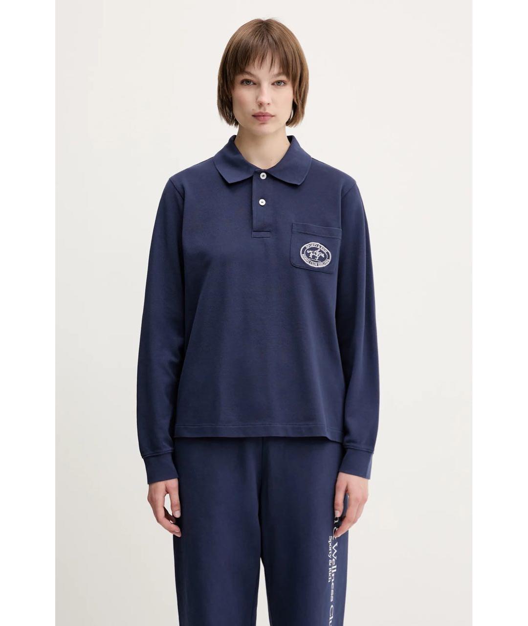 SPORTY AND RICH Темно-синяя спортивная куртка, фото 5