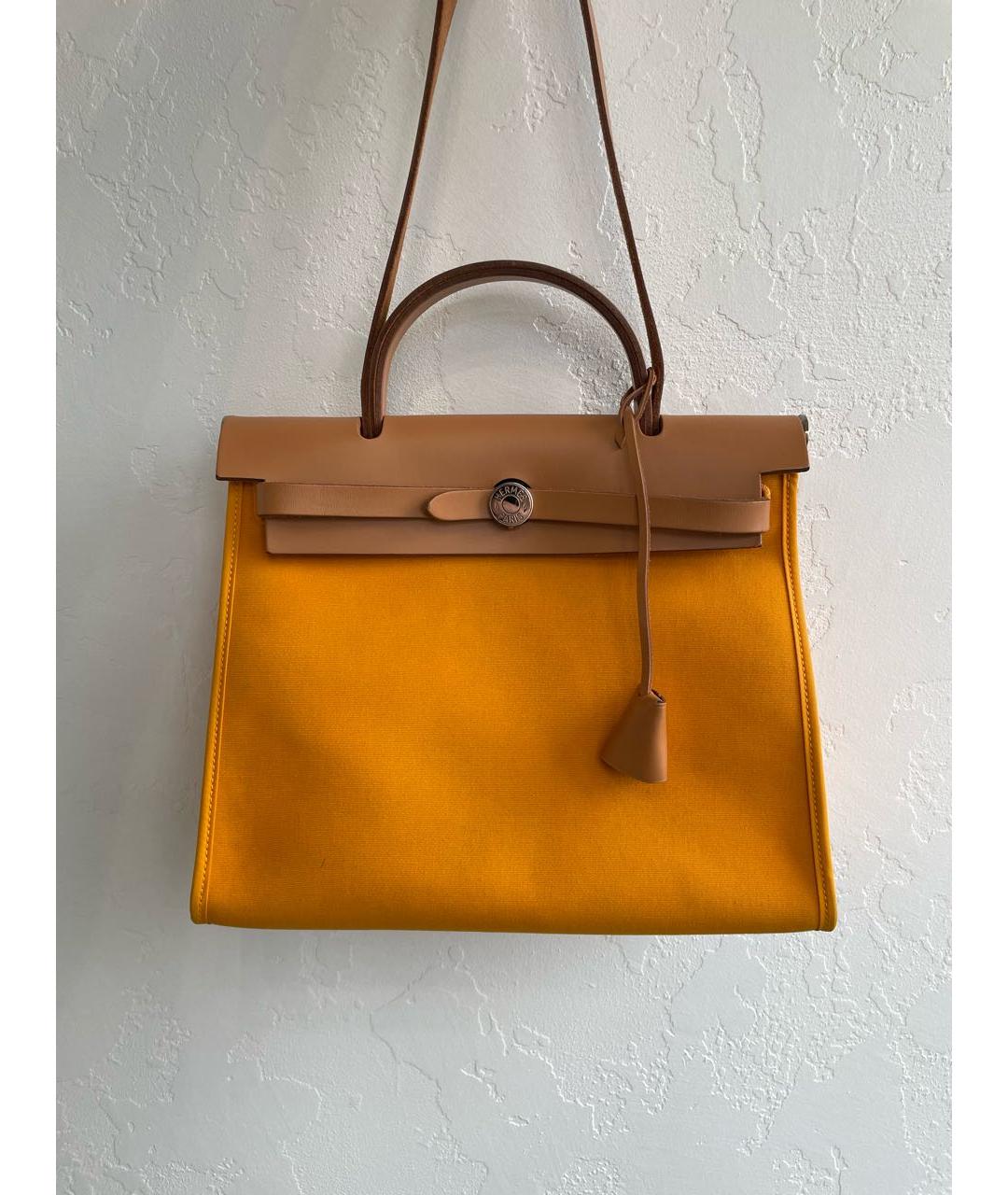 HERMES Желтая сумка через плечо, фото 9