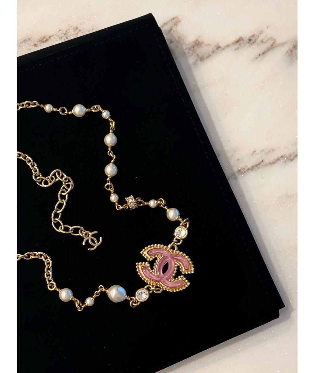 CHANEL Золотое металлическое колье, фото 6
