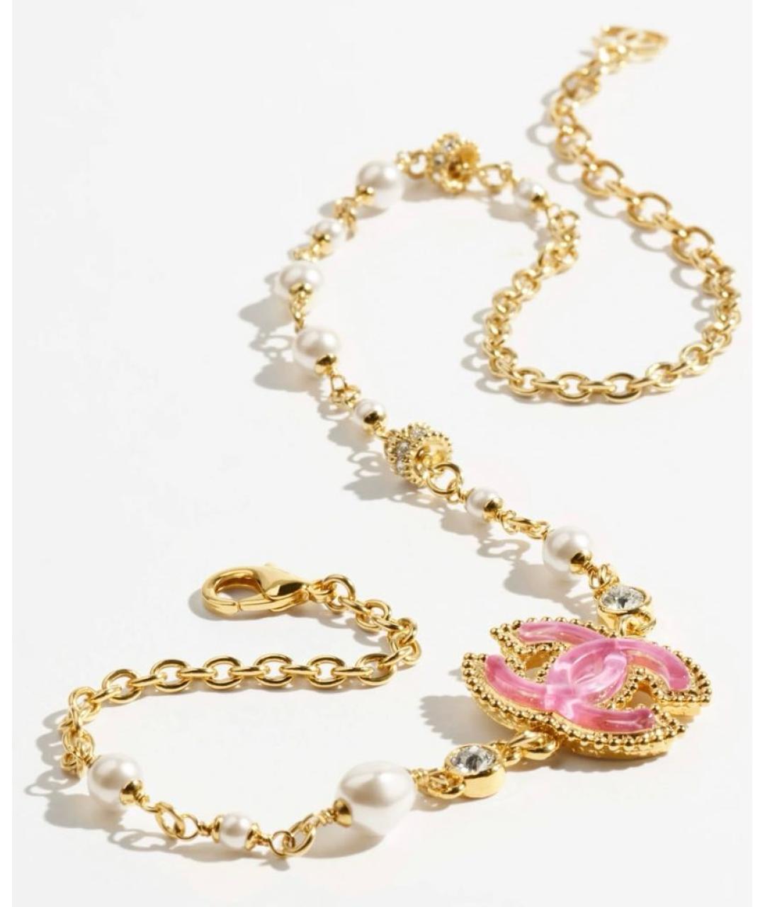 CHANEL Золотое металлическое колье, фото 3