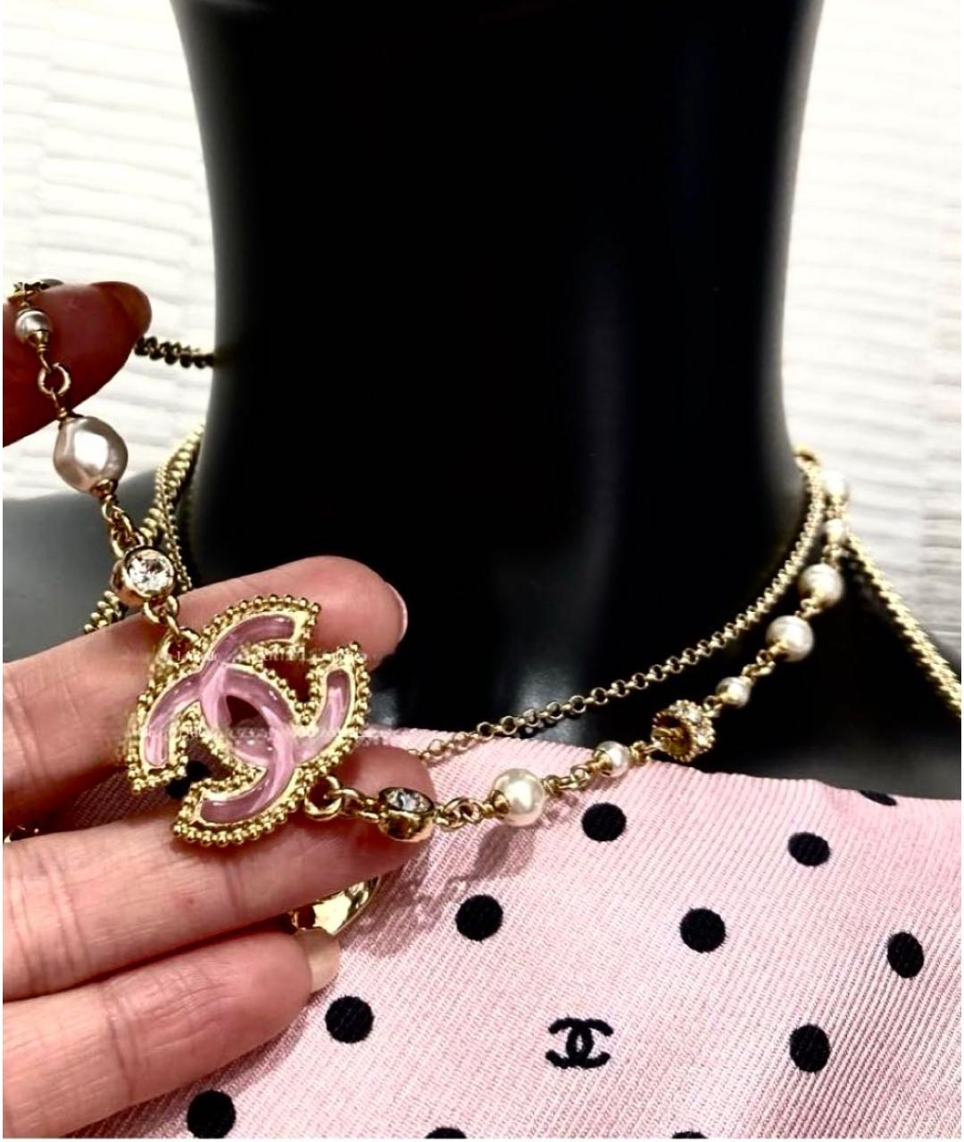 CHANEL Золотое металлическое колье, фото 4