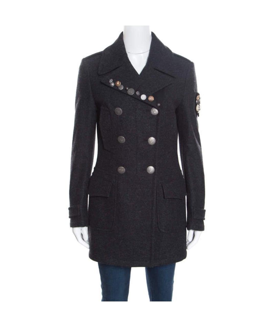 PRADA Антрацитовое шерстяное пальто, фото 2