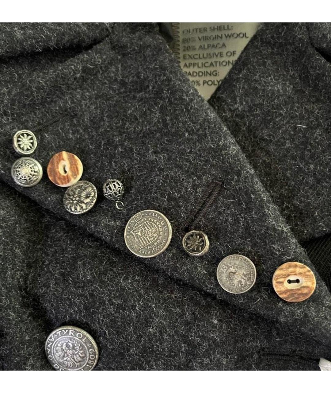 PRADA Антрацитовое шерстяное пальто, фото 5