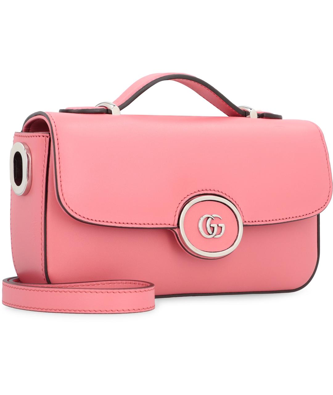 GUCCI Розовая кожаная сумка через плечо, фото 3