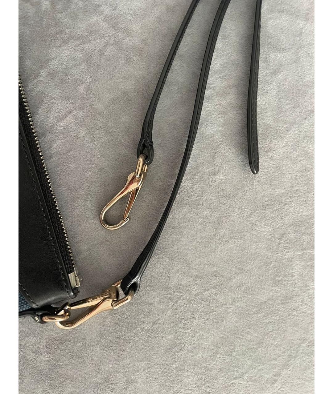 BURBERRY Темно-синяя тканевая сумка через плечо, фото 7