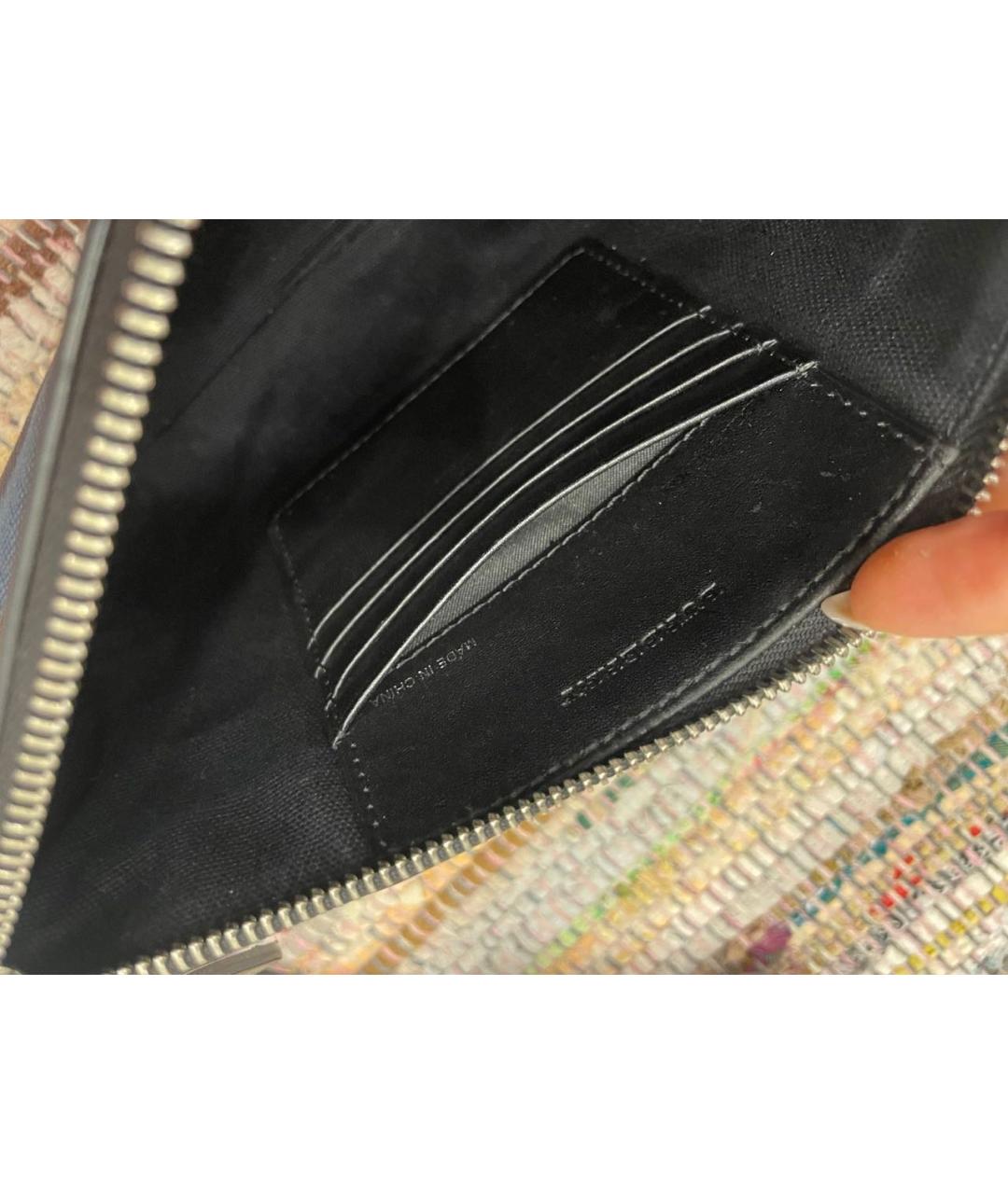 BURBERRY Темно-синяя тканевая сумка через плечо, фото 4