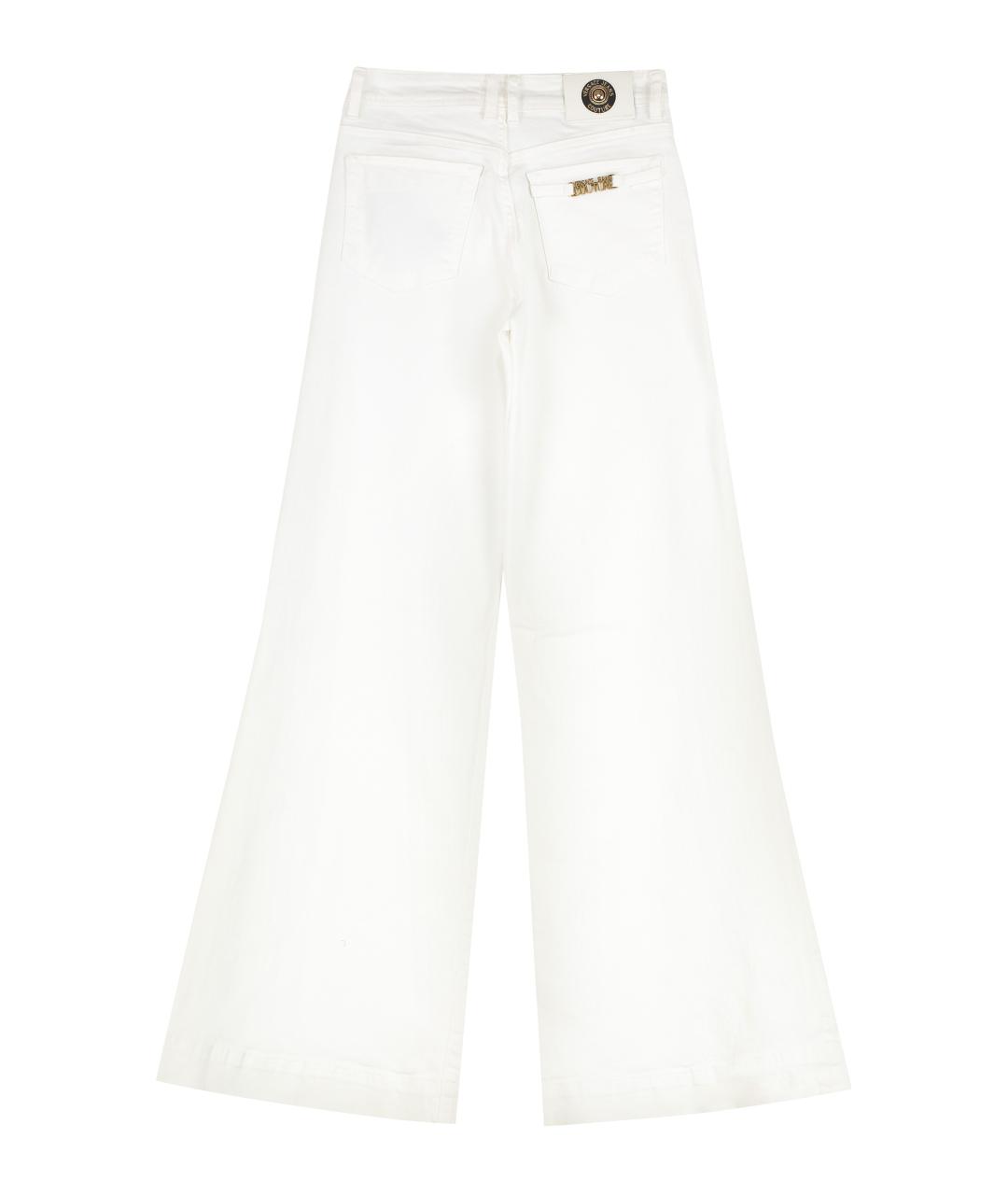 VERSACE JEANS COUTURE Белые хлопковые джинсы клеш, фото 2