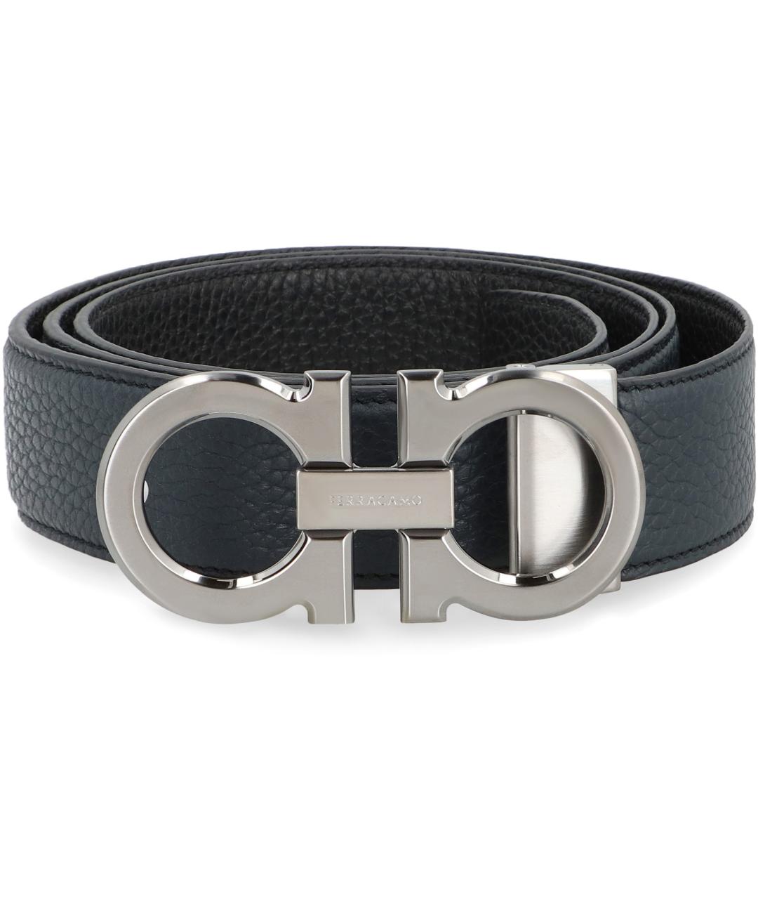 FERRAGAMO Черный кожаный ремень, фото 2